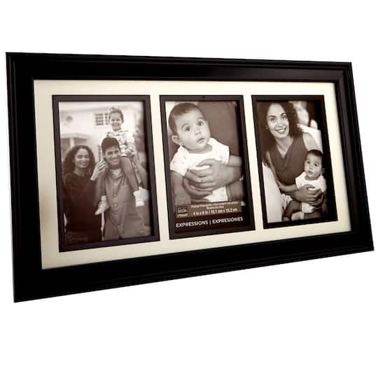 6 Pack: 3-Opening Black 4&#x22; x 6&#x22; Collage Frame, Expressions by Studio D&#xE9;cor&#xAE;